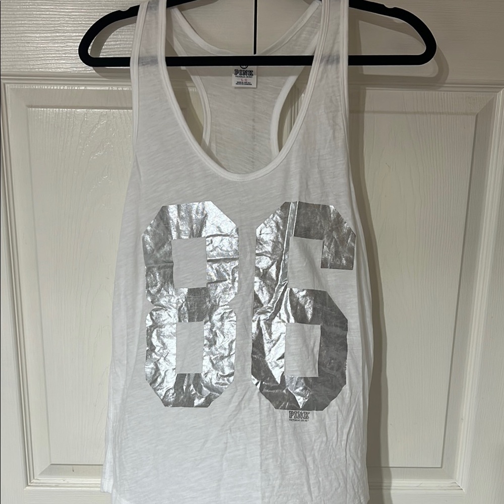 PINK Victoria's Secret White Tank Top
